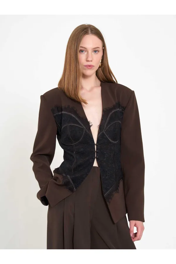 131064 Lace Corset Fit Jacket