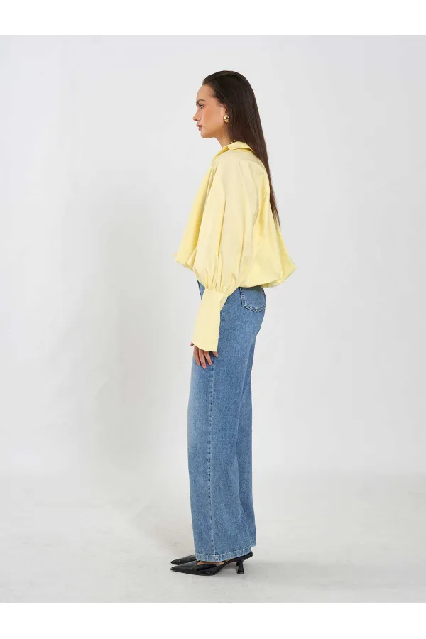 080795 Balon Poplin Gömlek