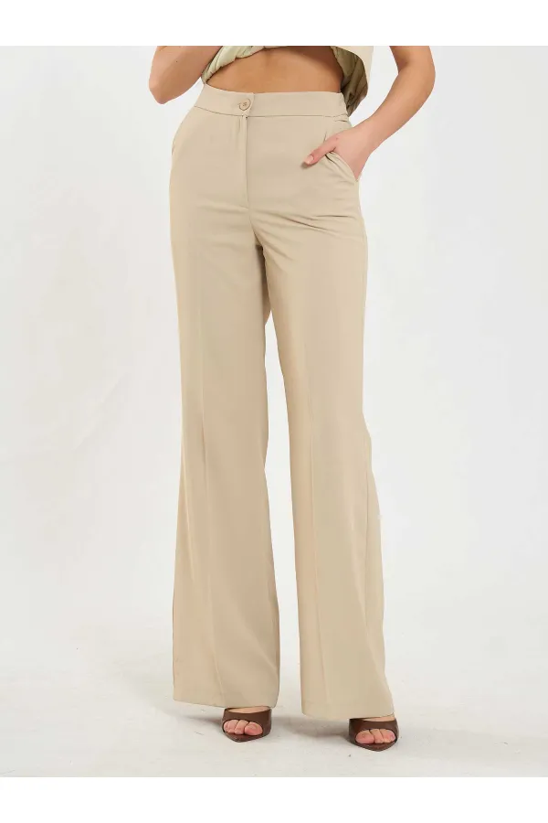 Pantalon à ceinture droite 031657