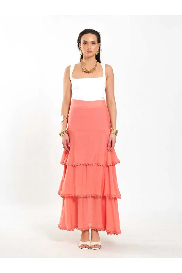 Jupe à volants superposés 041040