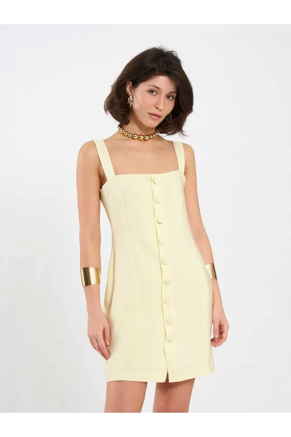 Robe courte boutonnée 111707