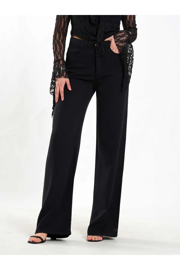 031659 Tencel Straight Leg Trousers