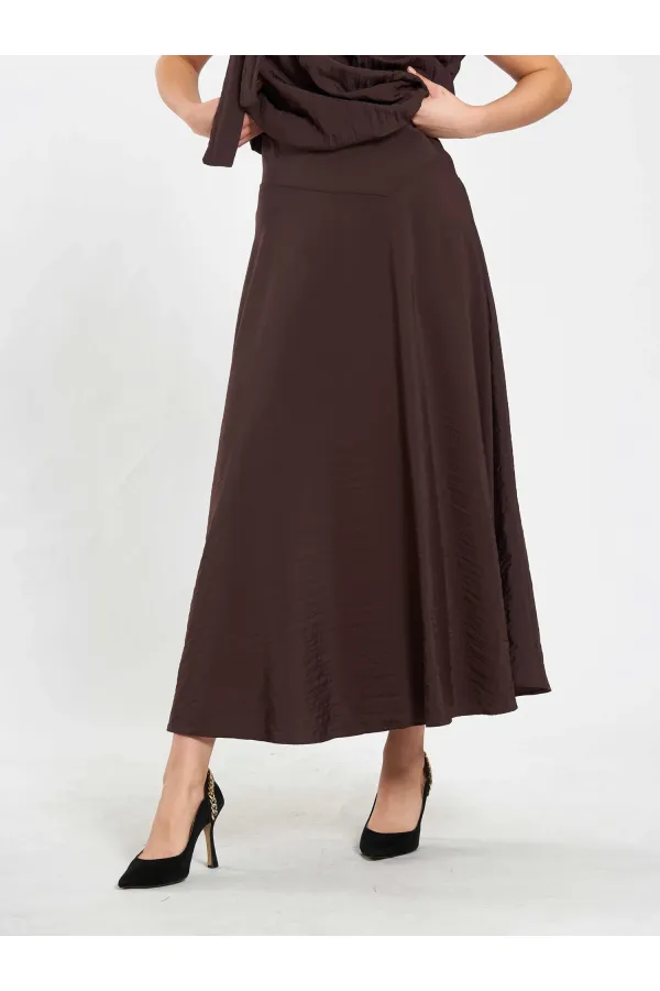 Jupe midi à volants 041162