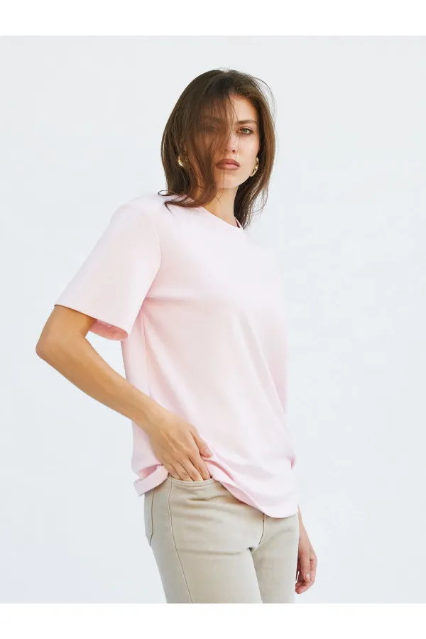 T-shirt oversize à col rond 050733