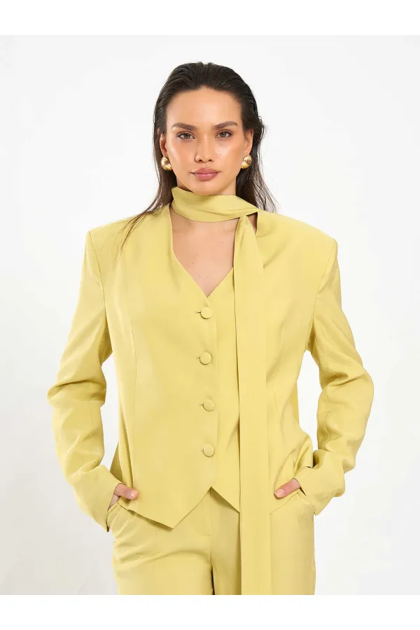 131049 V-neck Shawl Jacket