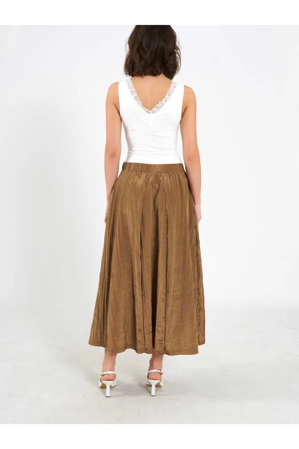 Jupe midi évasée 041188 avec dos élastiqué