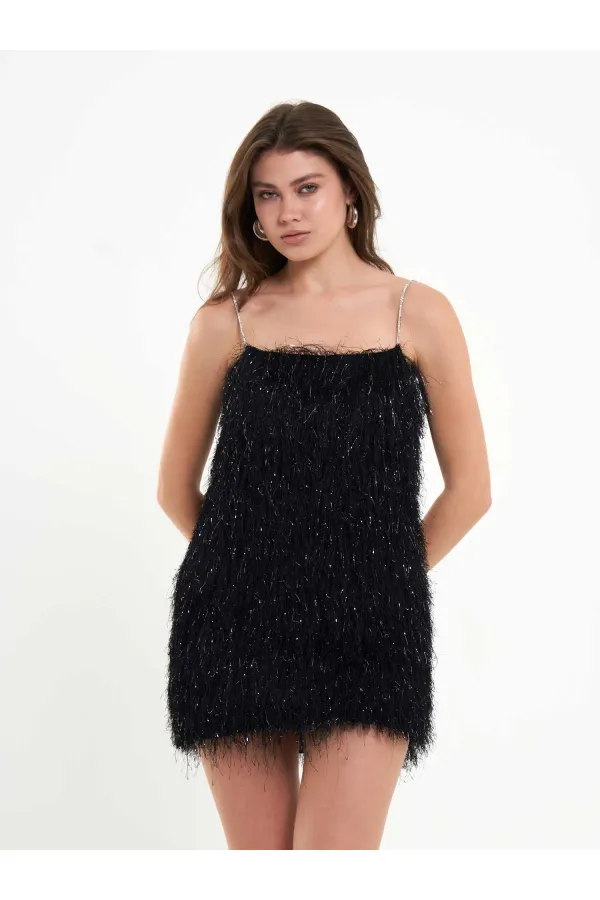 111658 Fringed Mini Dress