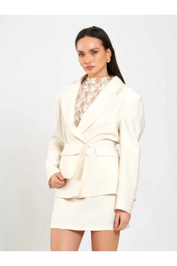 131057 Çantalı Oversize Ceket