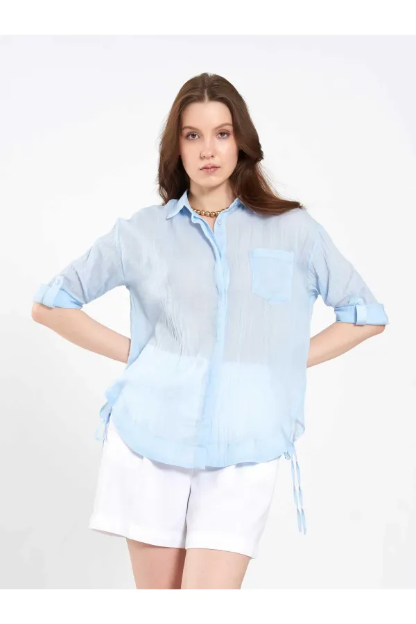 080825 Cotton Shirt with Hem 080825 Cotton Shirt with Hem