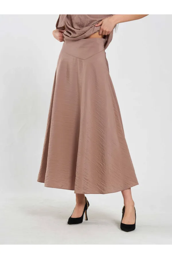 041162 Ruffled Midi Skirt