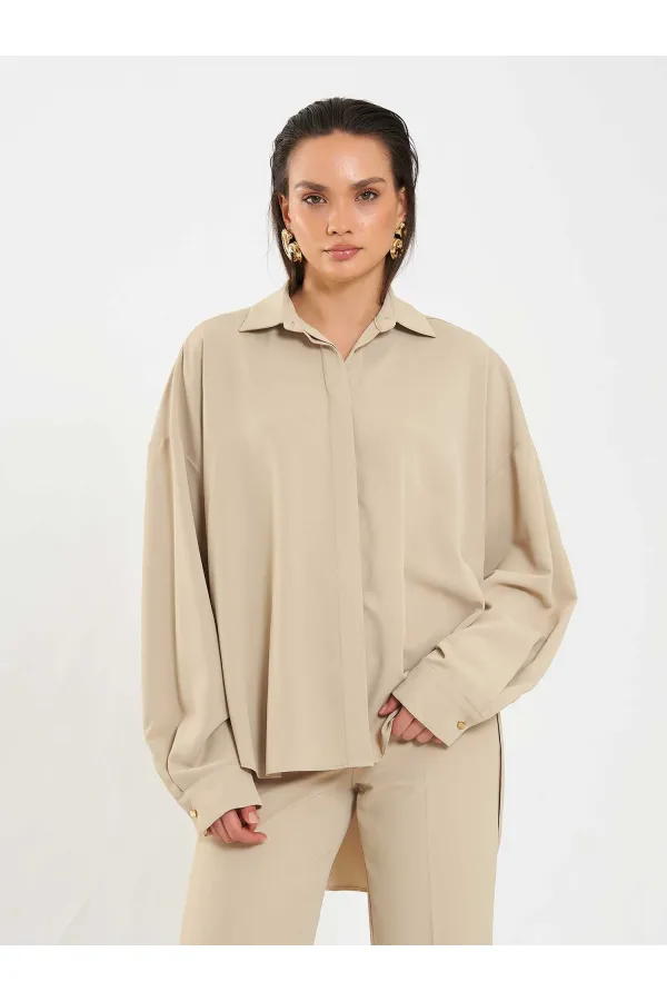 080802 Gizli Patlı Basic Gömlek