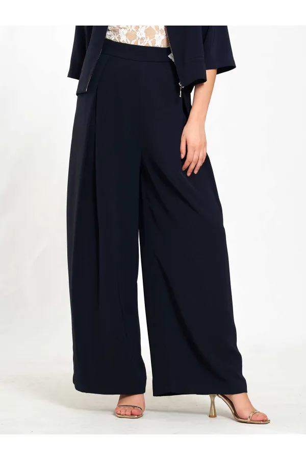 031635 A pileli Bol Paça Pantolon