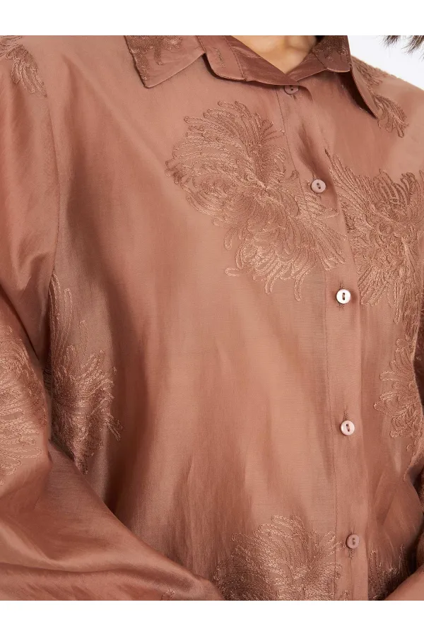 Chemise oversize brodée 080781