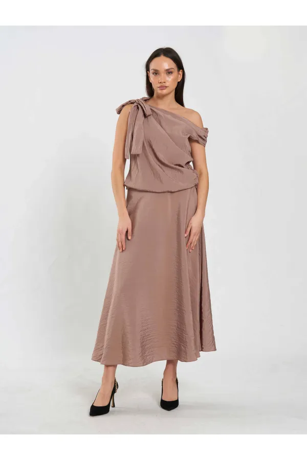 041162 Ruffled Midi Skirt