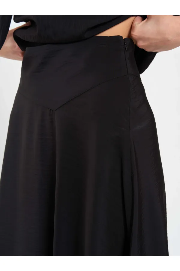 Jupe midi à volants 041162