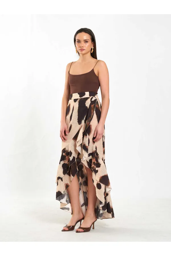 Jupe à volants à motifs 041178