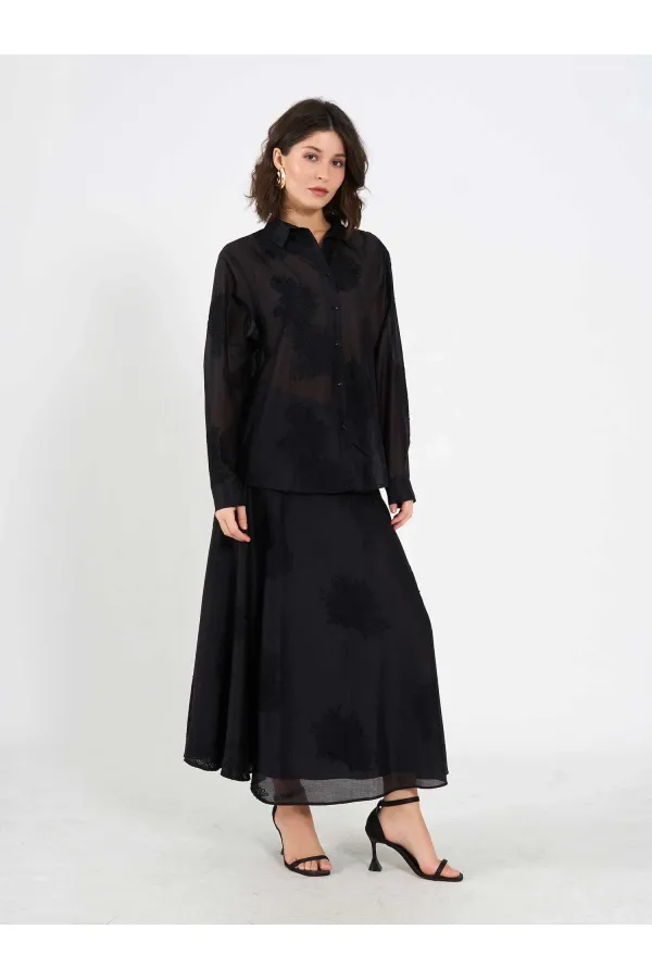 Chemise oversize brodée 080781