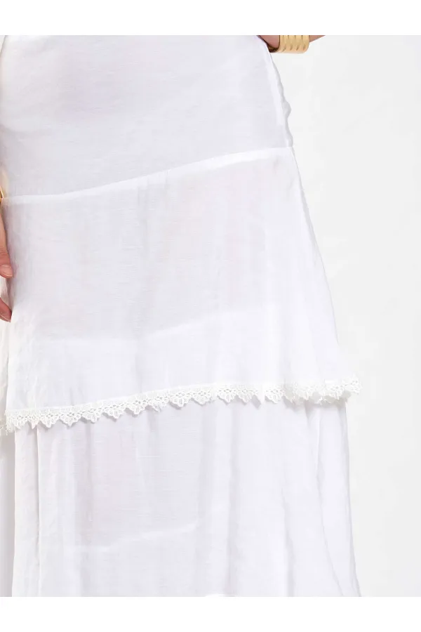 041040 Layered Ruffled Skirt