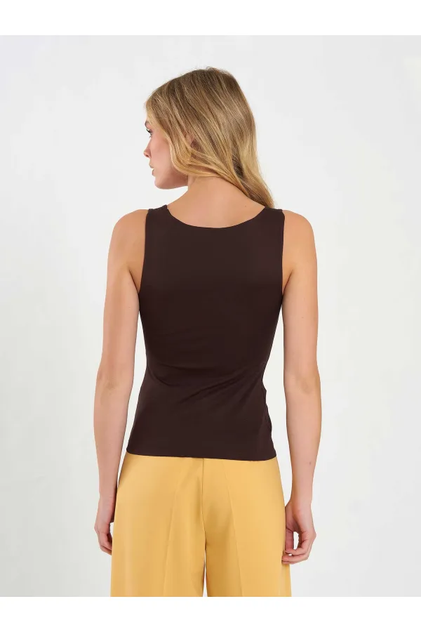 071857 Square Neck Strappy Blouse