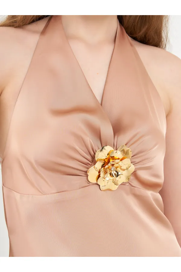 111644 Front Buckle Mini Dress