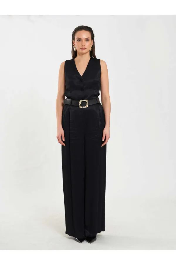 031624 Belt Detail Single Pleat Trousers