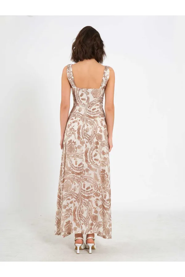 111557 Patterned Slit Dress