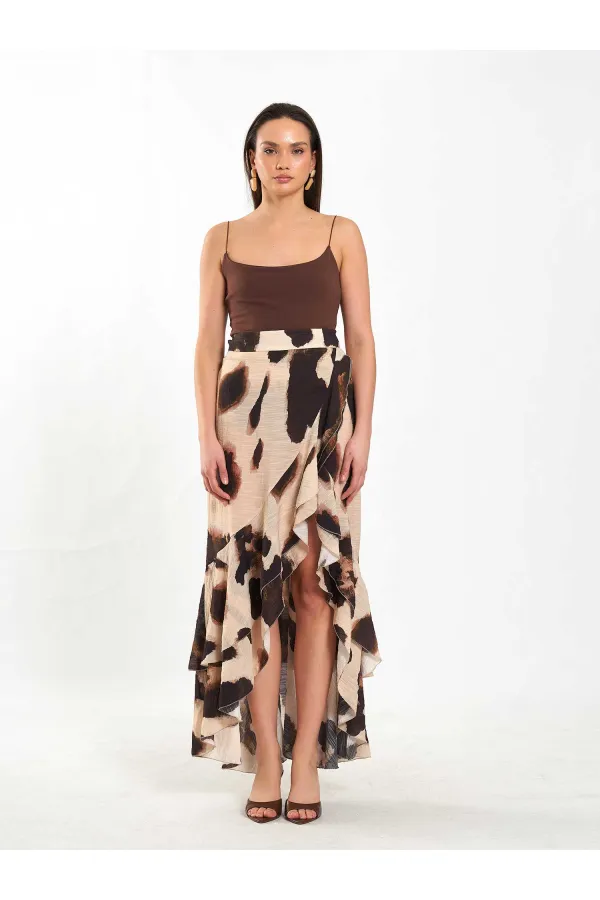 Jupe à volants à motifs 041178