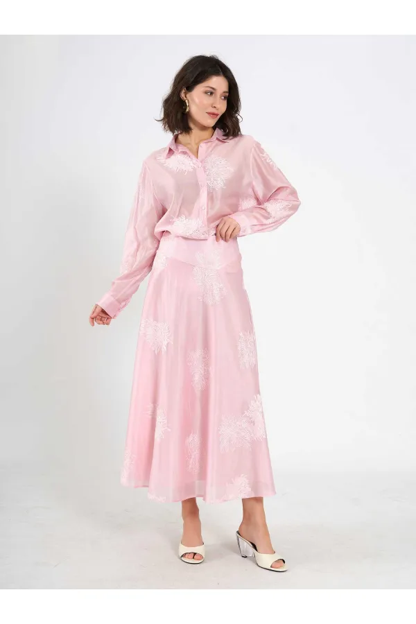 041192 Volanlı Midi Etek