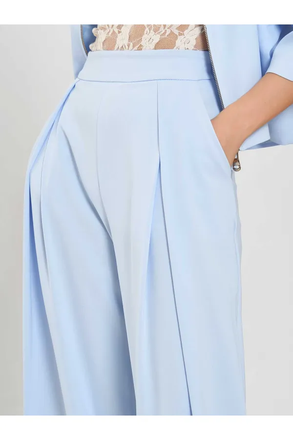 031635 A pileli Bol Paça Pantolon