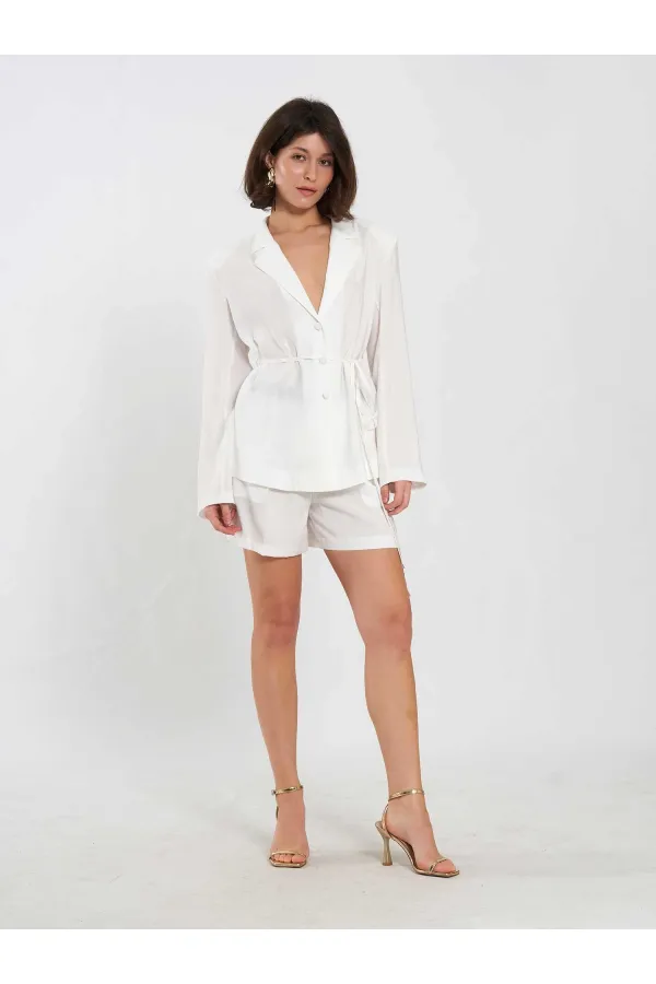 010867 Pileli Mini Şort