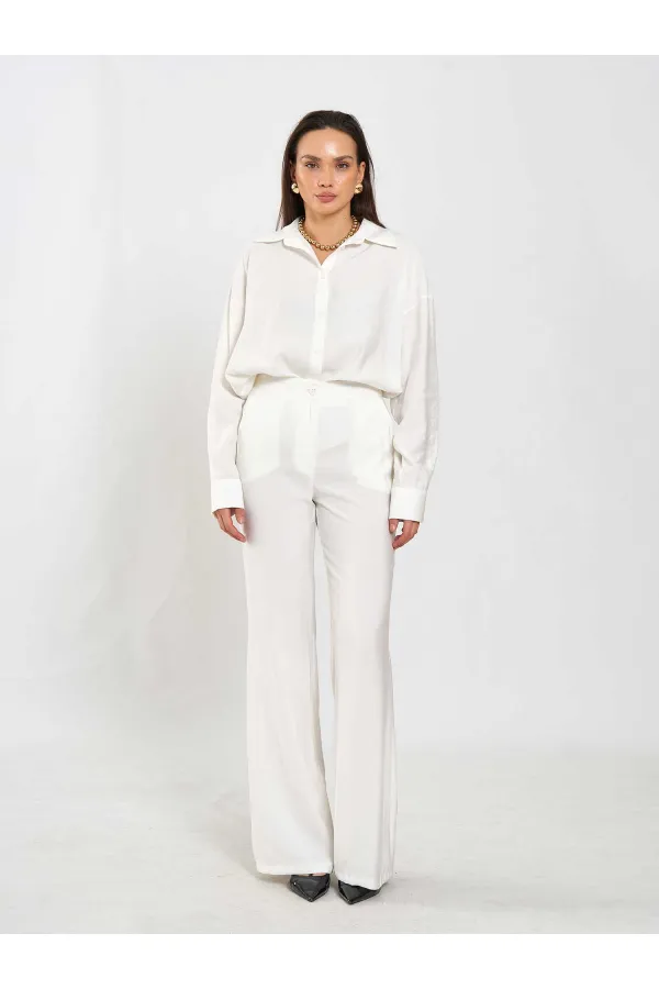 031651 Düz Kemer Pantolon