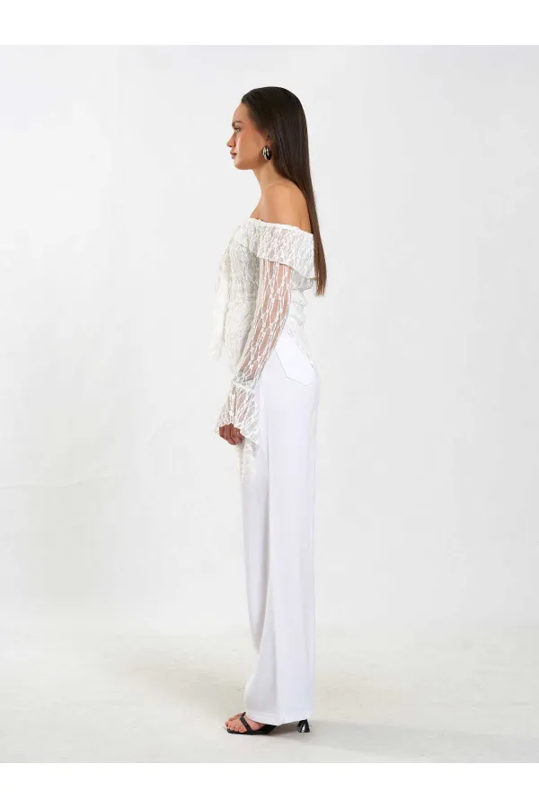 071832 Chemisier asymétrique à encolure bateau