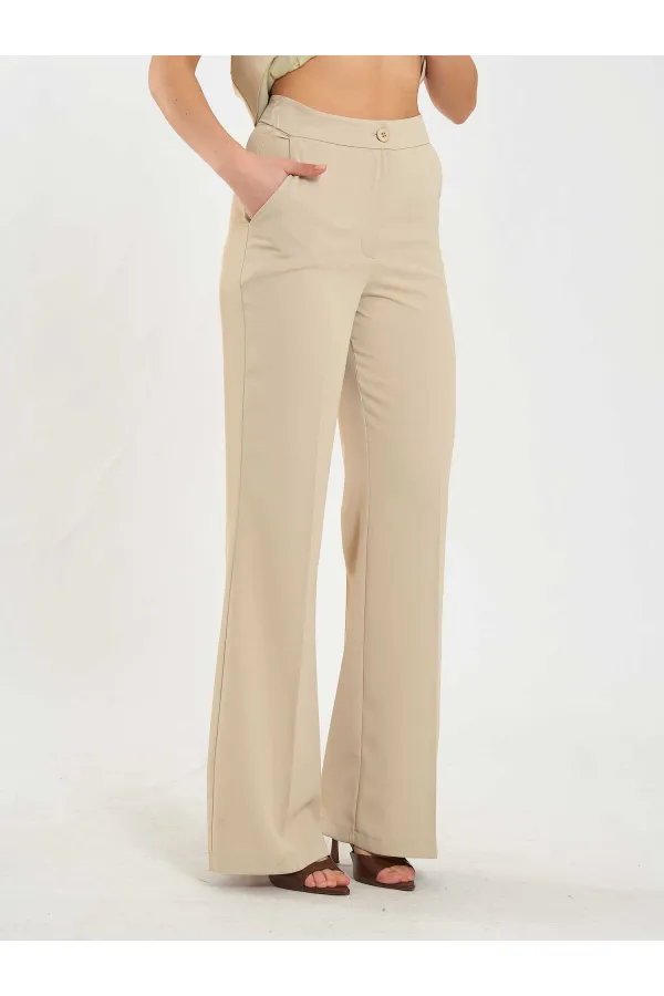 Pantalon à ceinture droite 031657