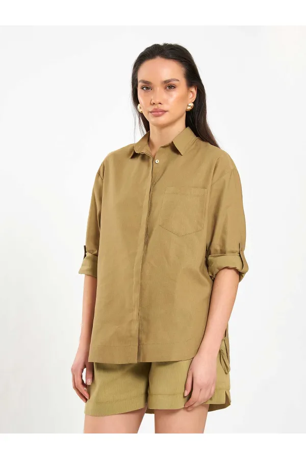 080783 Chemise à jupe encadrée