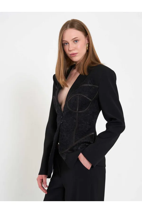 131064 Lace Corset Fit Jacket