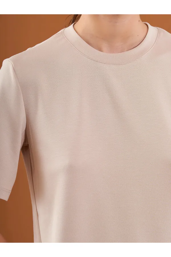 T-shirt oversize à col rond 050733