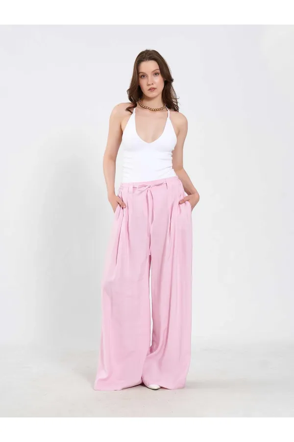031678 Elastic Waist Detail Belted Trousers 031678 Elastic Waist Detail Belted Trousers