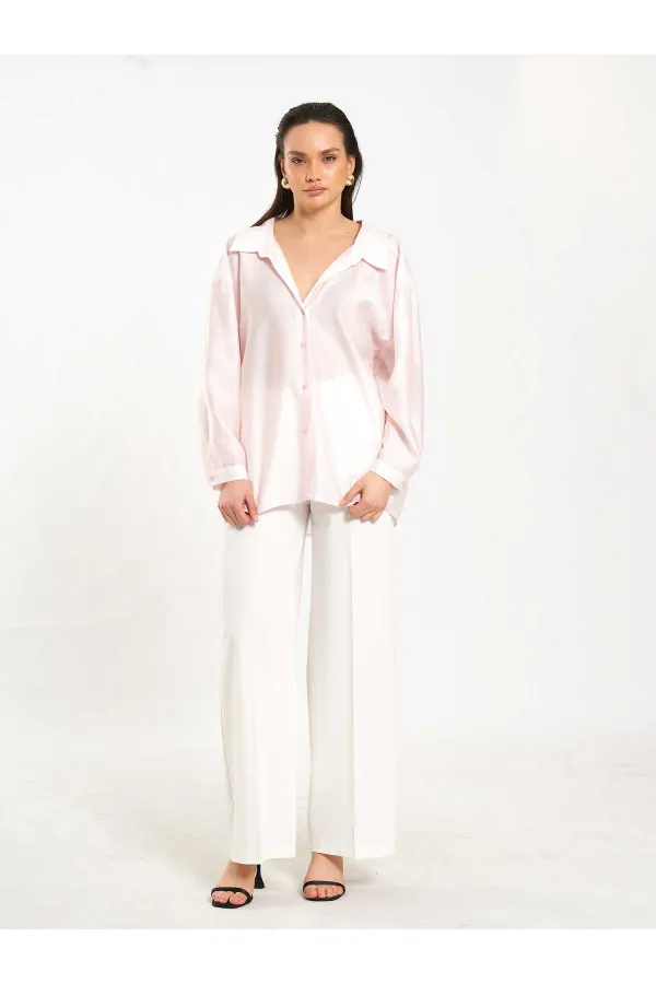 Chemise oversize à col ouvert 080811