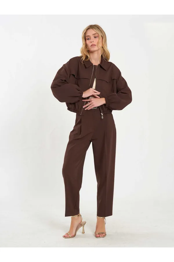 160896 Önü Fermuarlı Bomber Ceket