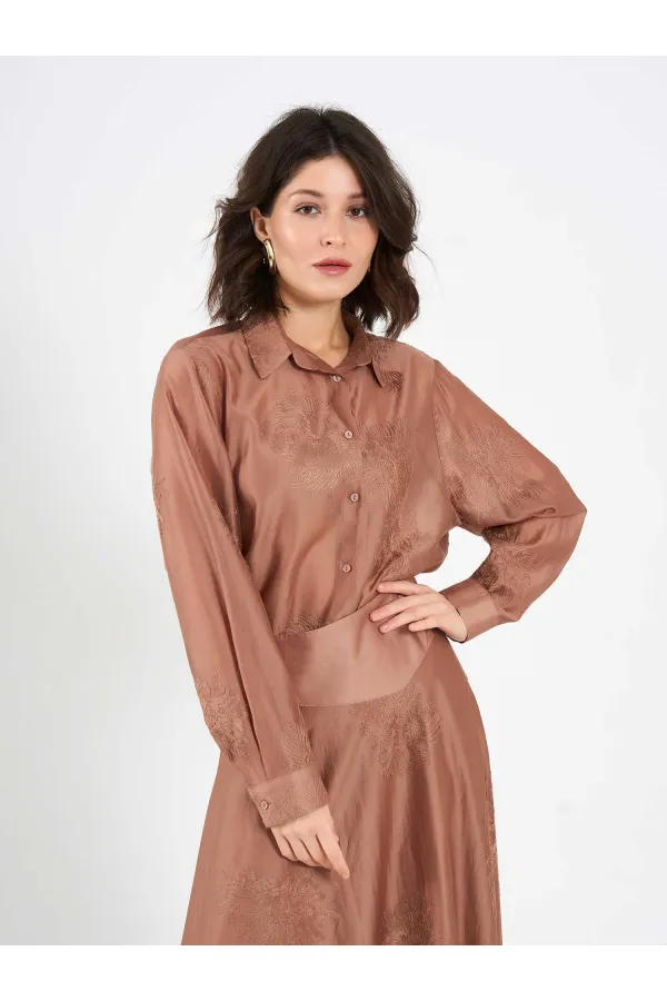 Chemise oversize brodée 080781