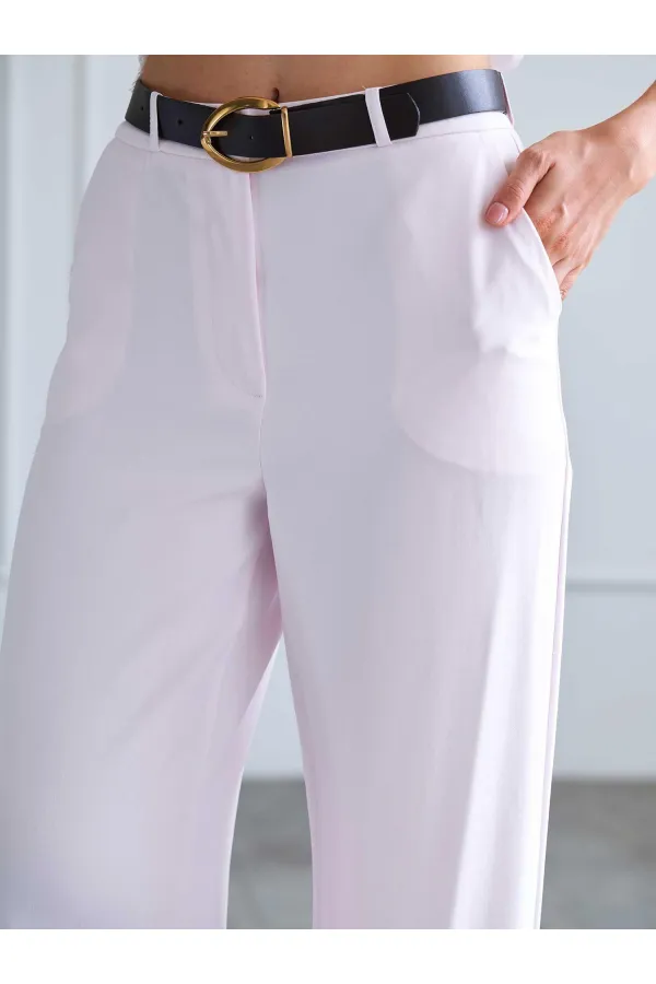031661 Straight Cut Belted Trousers
