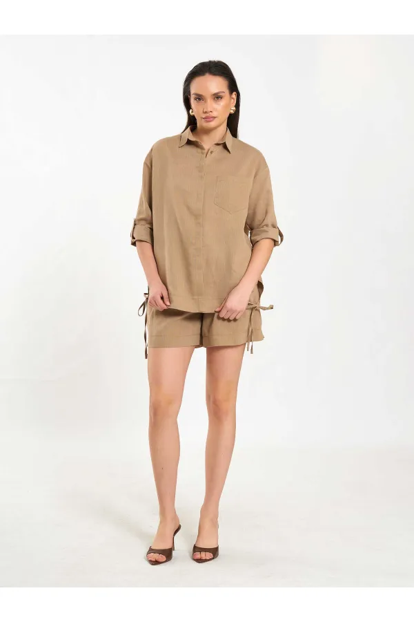 080783 Etek Pervazlı Gömlek