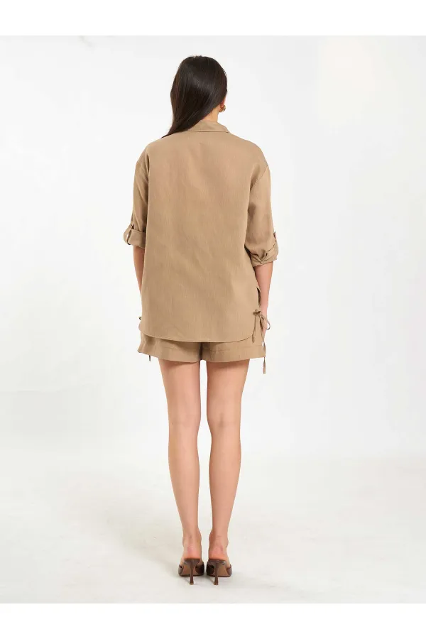 080783 Etek Pervazlı Gömlek