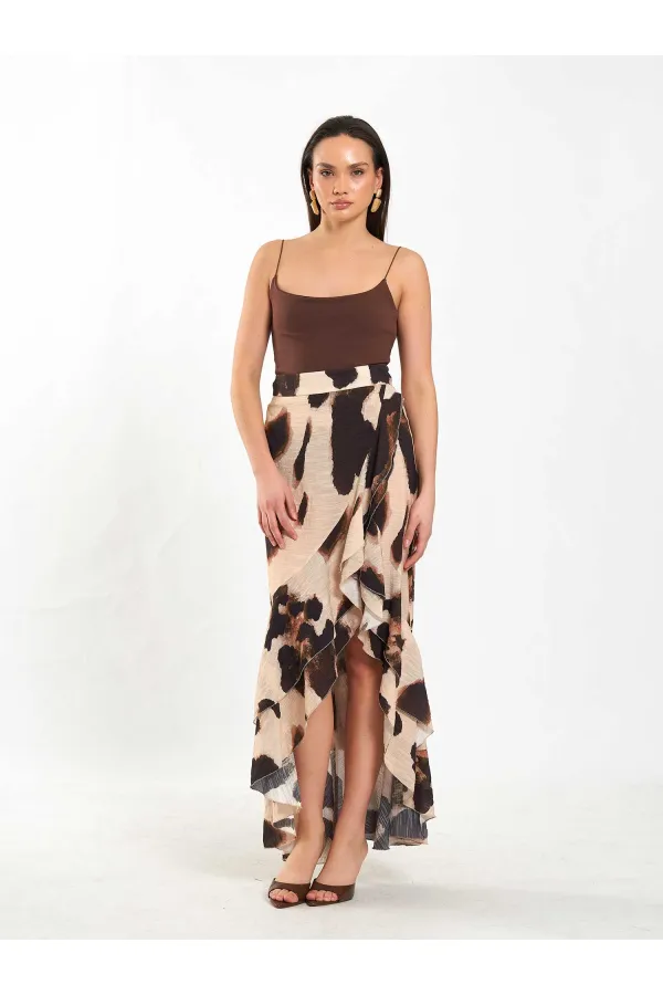 Jupe à volants à motifs 041178