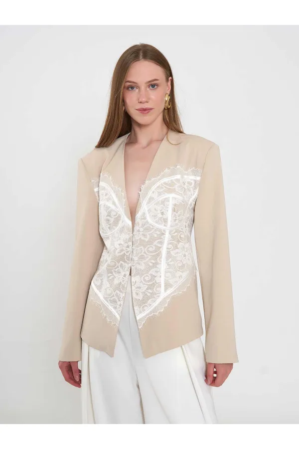 131064 Lace Corset Fit Jacket