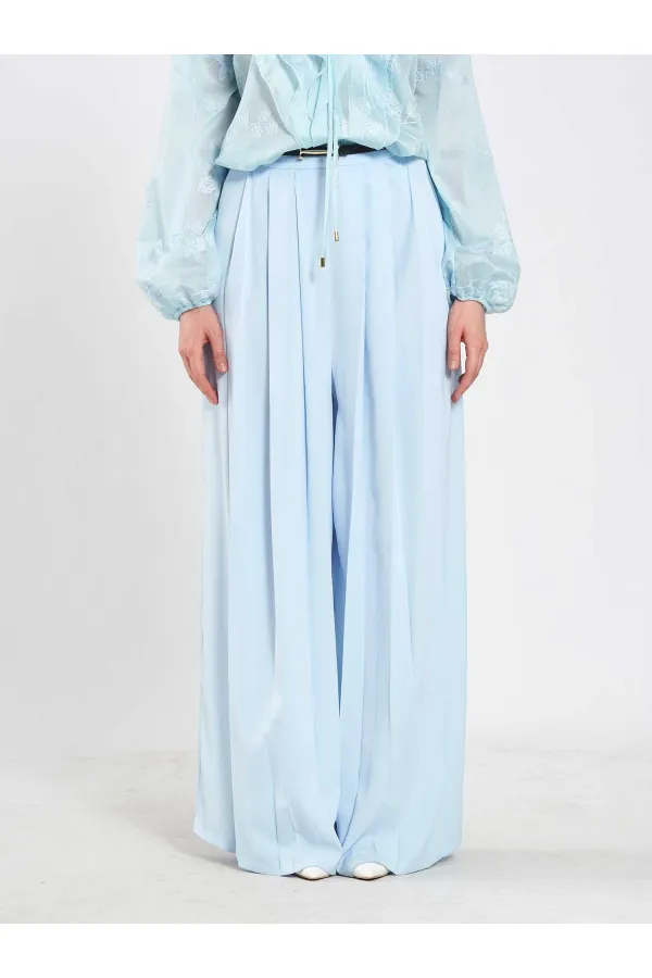 031676 Pleated Loose Fit Belted Trousers 031676 Pleated Loose Fit Belted Trousers
