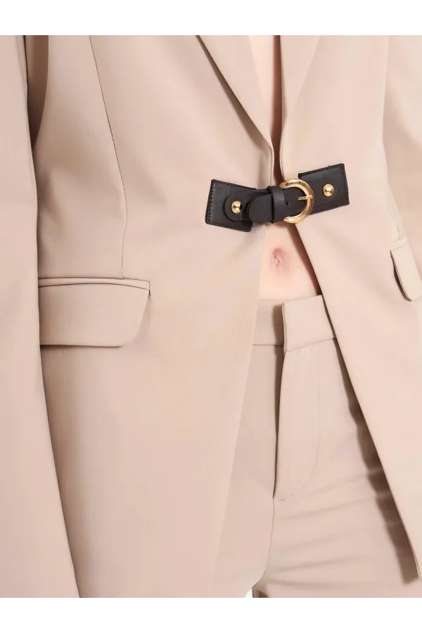 131066 Stella Jacket with Front Belt Buckle