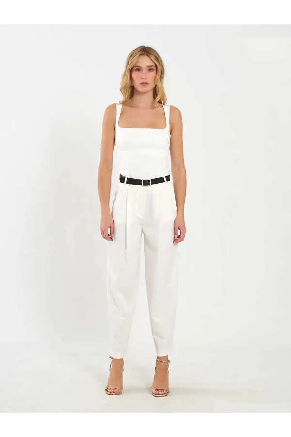 071857 Square Neck Strappy Blouse