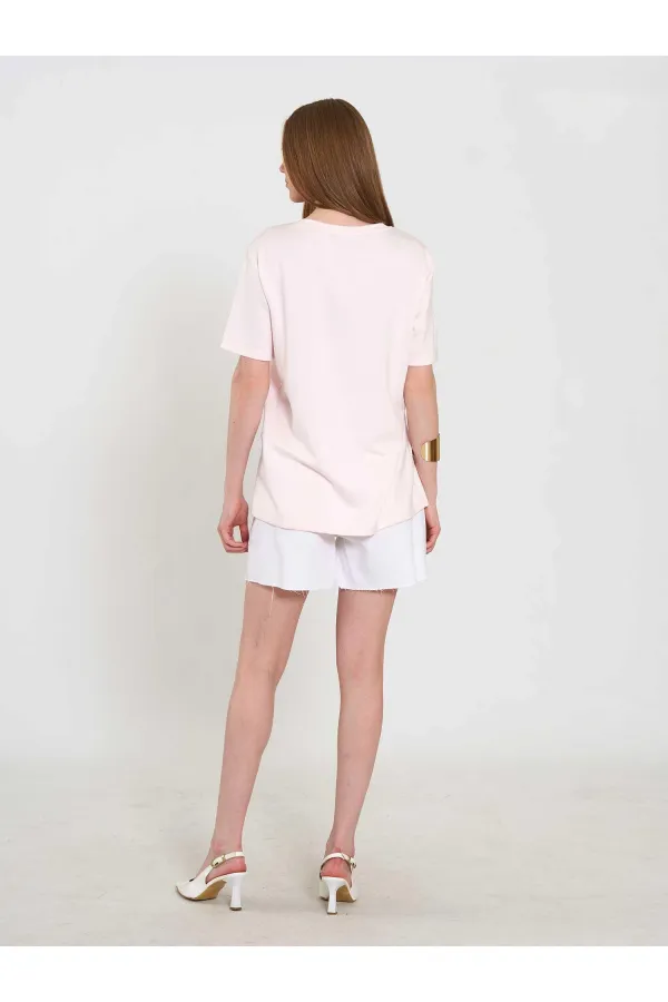 050736 V-Neck Knitted T-Shirt