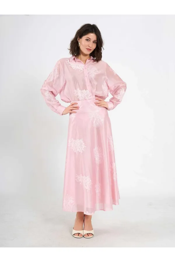 080781 Embroidered Oversize Shirt